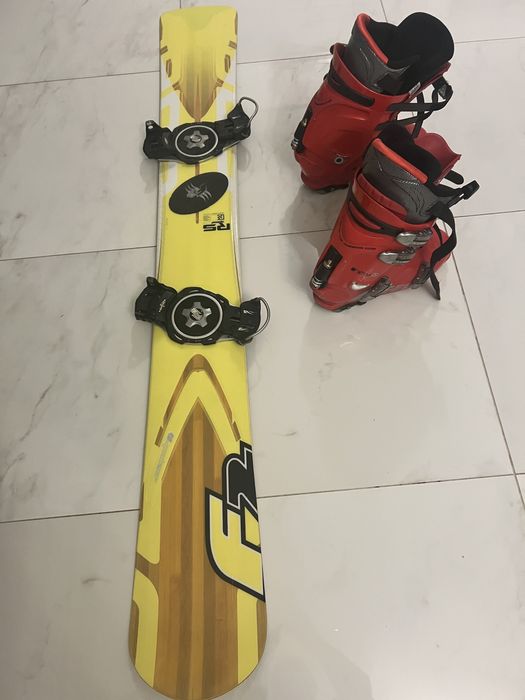 Placǎ snowboard de vitezǎ F2 RS + Clǎpari Deeluxe şi prinderi