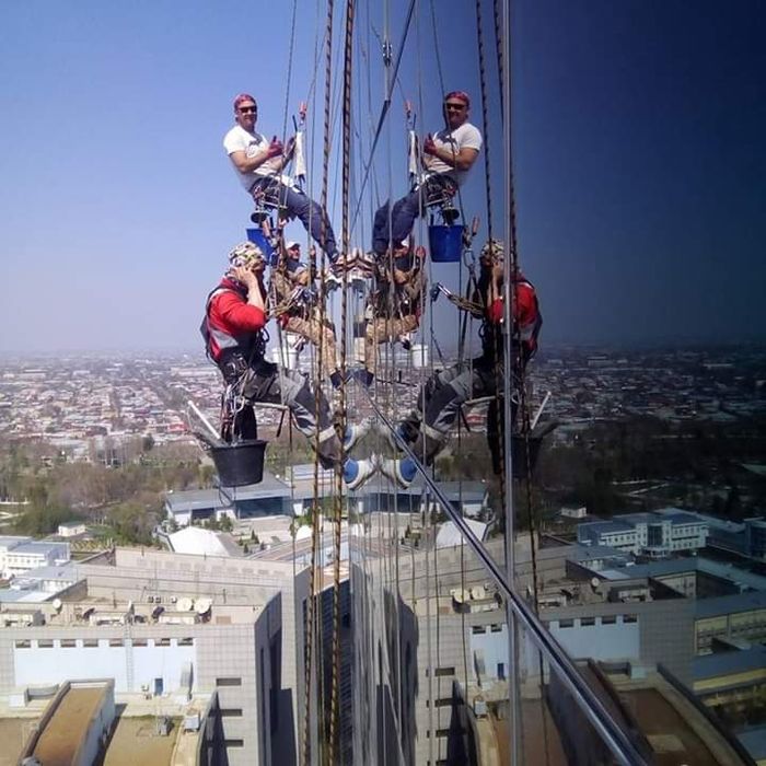 Высотные работы! Мойка фасада.