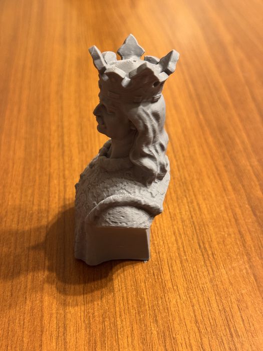 Bust Ștefan cel Mare – 10 cm, print 3D, gri mat