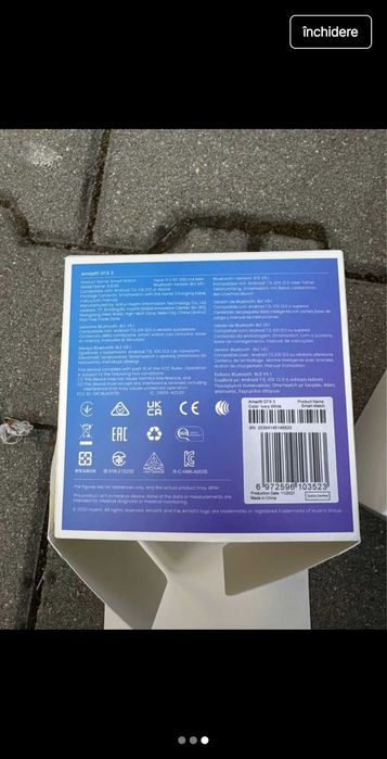 Ceas smart Xiaomi Amazfit Gts 3, crem, dama