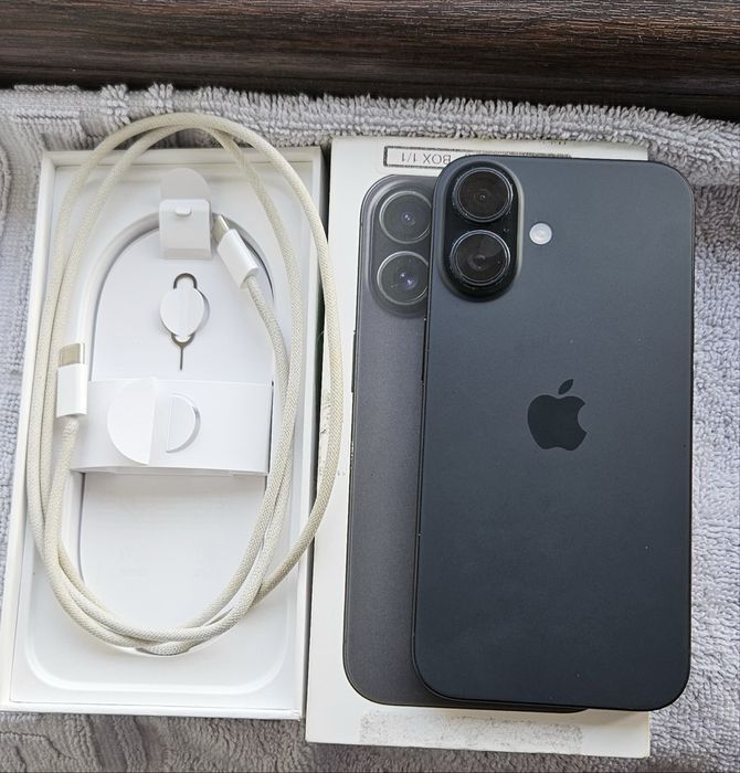 iPhone 16 Black 128GB – Garanție Apple - Baterie 99% (eMAG)