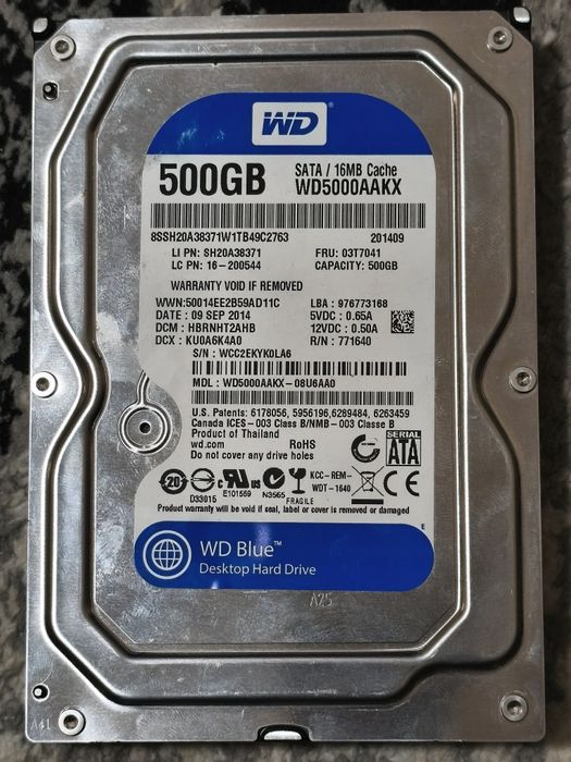 Vând HDD 500 Giga pentru PC