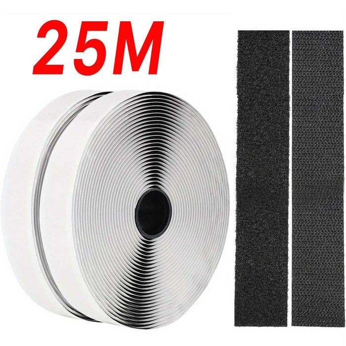 CAMAT®  Самоклеящаяся липкая лента 25 мм х 25 м (Белая/черная)