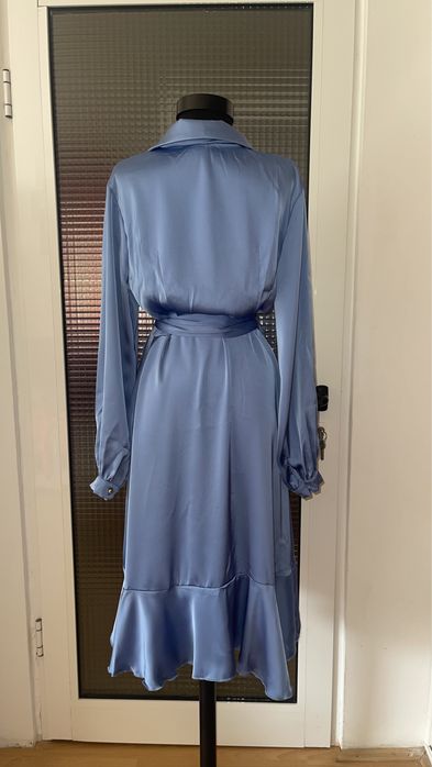 Rochita din satin,baby blue