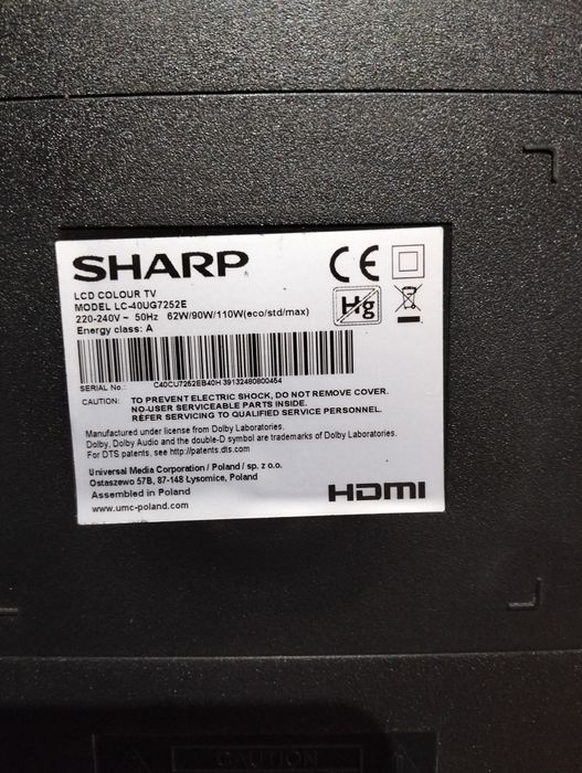 Piese tv  Sharp LC-40UG7252E ecran spart