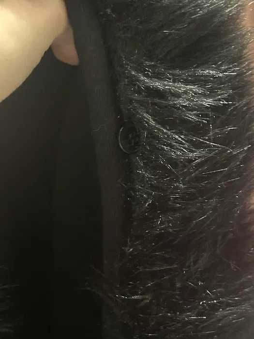 Hanorac cu blana custom Negru M