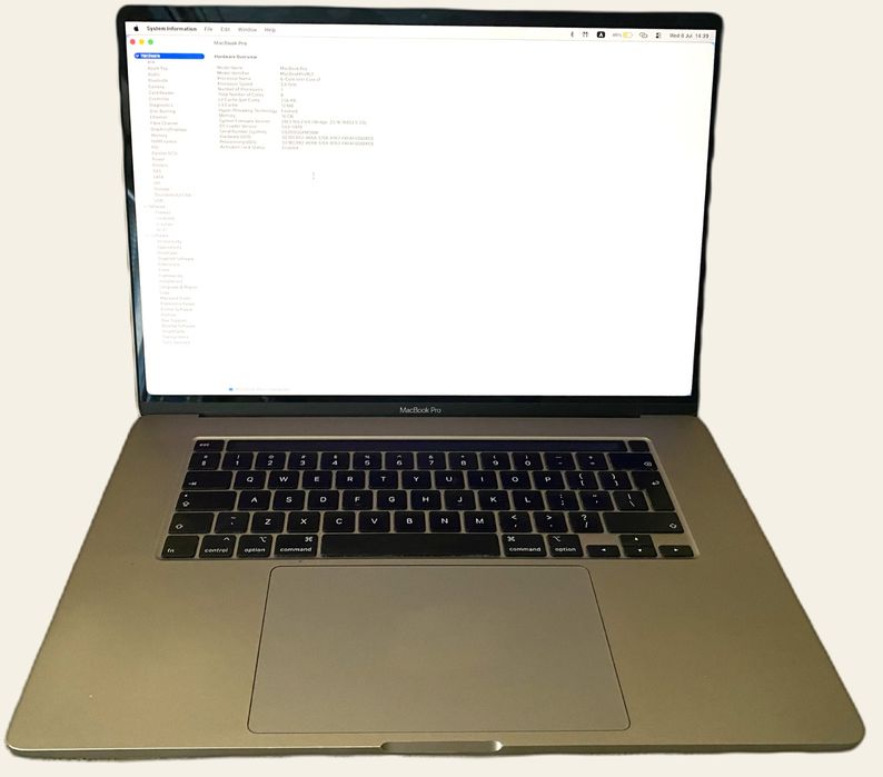 Apple MacBook Pro 16" 2019, i7 6-ядрен, 16GB RAM, Space Gray