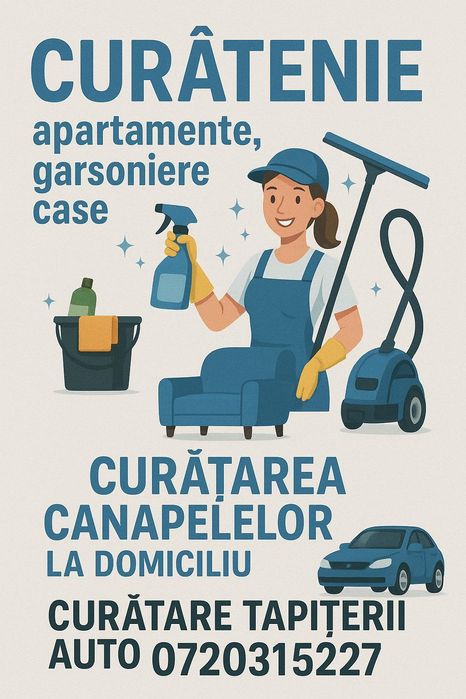 Oferim curățenie la domiciliul clientului