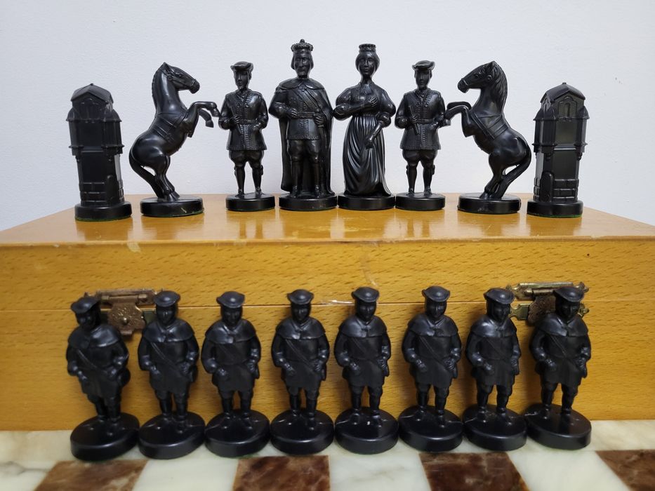 #3 Стар масивен мраморен шах