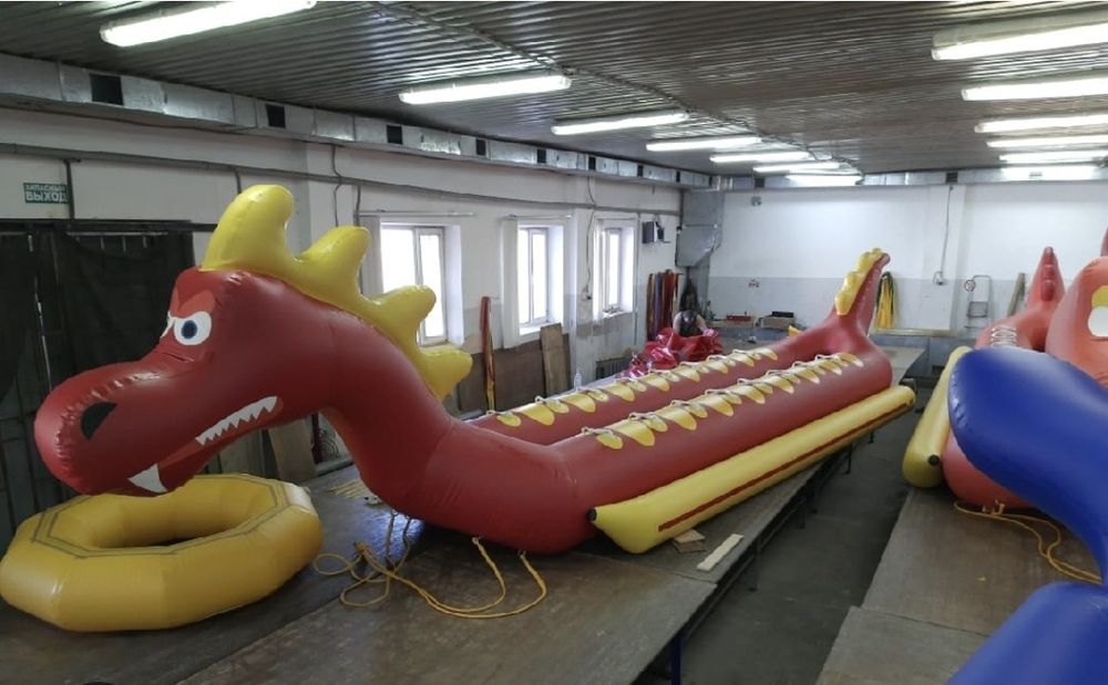 Ремонт ватрушки для катания и бананы