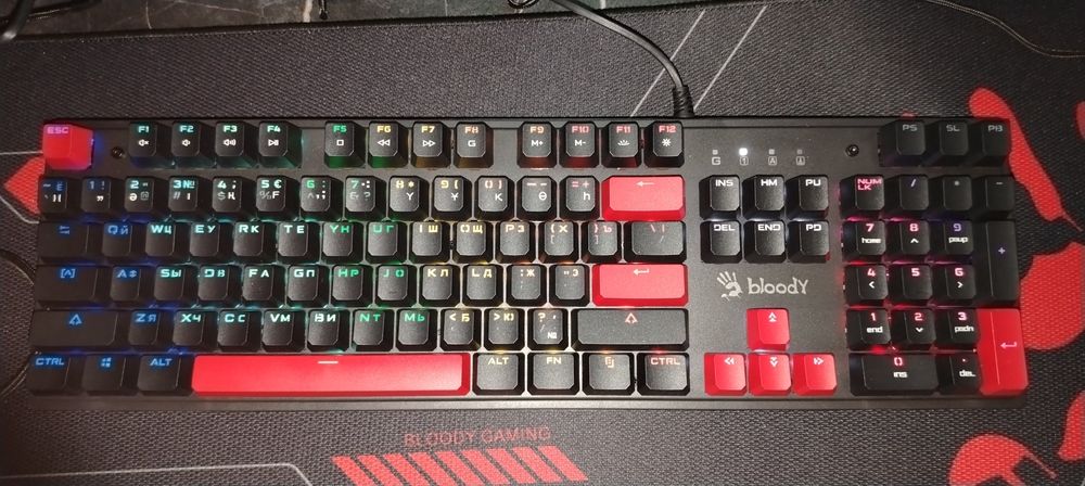 a4tech bloody s510r - белый - клаватура