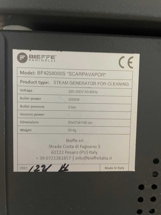 Aparat de curatat incaltaminte Bieffe ScarpaVapor, cu banc de lucru