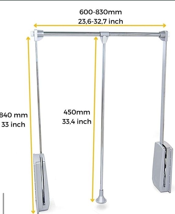Emuca
culoareGri
Dimensiunile produsului34,1L x 6,3W centimetri
materialoţel
greutate3,24 kilograme
Greutate maximă recomandată12 kilograme
Latime ext