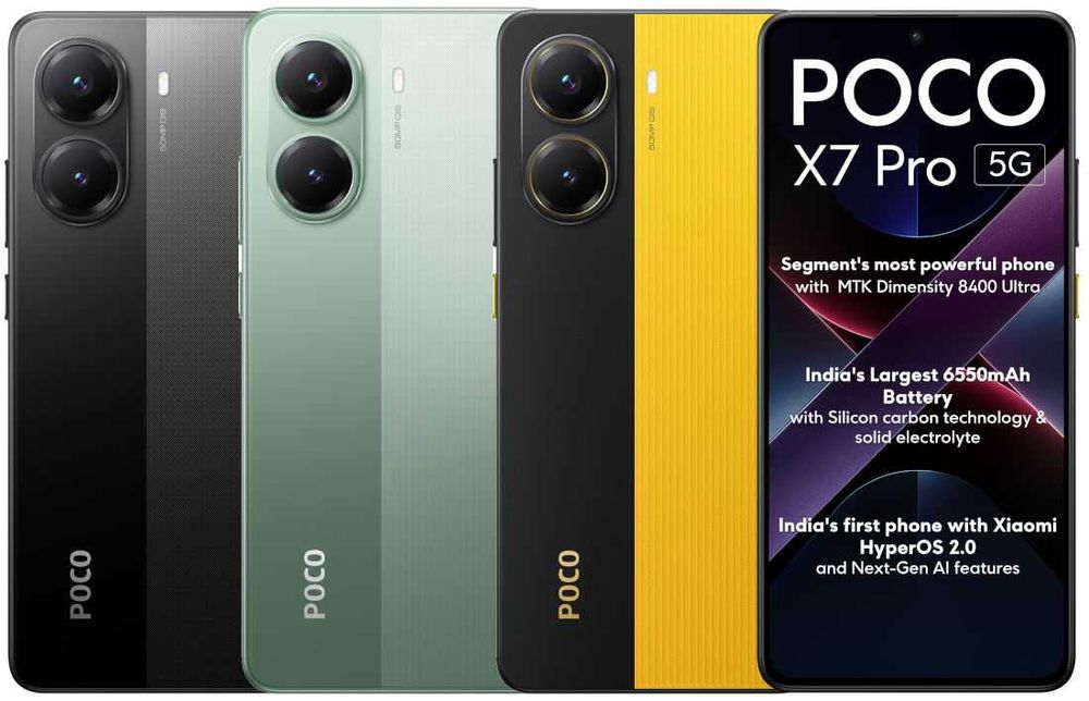 НОВ! Xiaomi Poco X7 Pro 5G 512GB 12RAM Black / Green / Yellow Гаранция