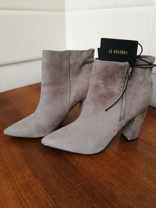 Ботильоны эко замша