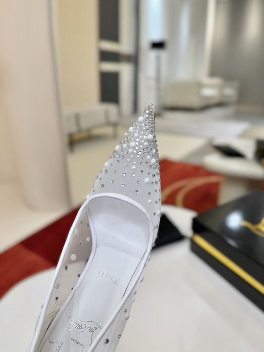Pantofi Christian Louboutin Miss Z Degrastrass Perla 100 premium pe comanda