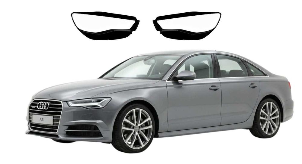 Стъкла за фар Audi A6 C7 FACE/ФЕЙС 2015-2018, Капаци за фар A6 C7 Фейслифт