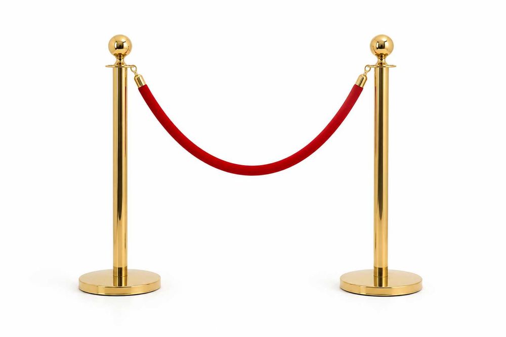 Stâlpi de delimitare VIP cu cordon pentru evenimente, HORECA și spații comerciale