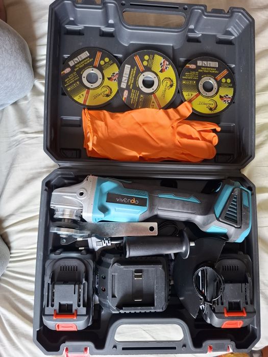 Polizor unghiular cu 2 acumulatori 48v 5ah