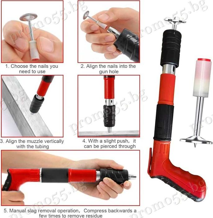 Професионални Дълги Стоманени Пирони за Пистолет за Нитове 100бр.