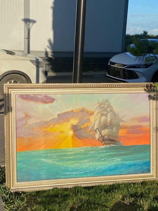 Картина "Флагман " художника Быстрицкого В.,  ручная работа.