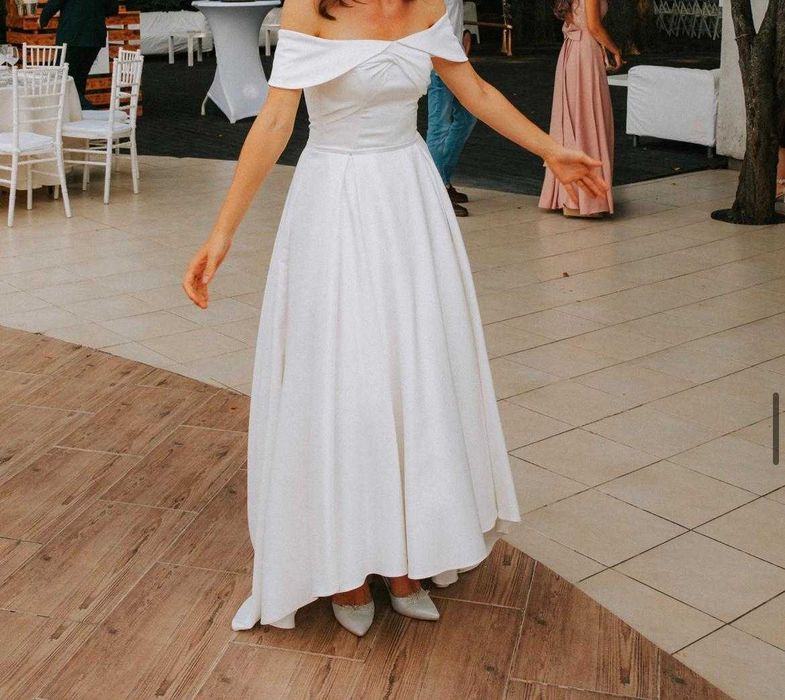 Rochie de mireasa+tul de matase