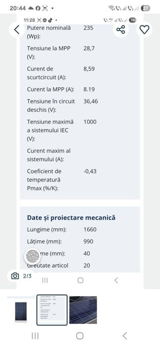 Panouri Fotovoltaice 235W S-H