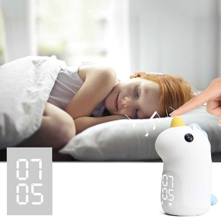 LED детска нощна лампа с будилник, еднорог Annmore