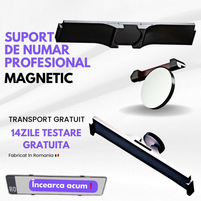ULTRA SLIM magnet, suport numere inmatriculare MAGNETIC neodim n52 SUA