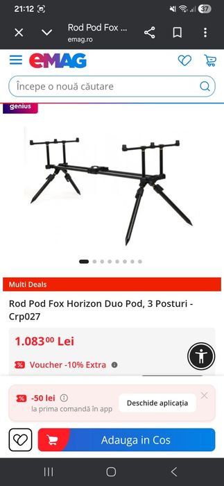 Rod pod fox  mkb2 Duo 3 posturi