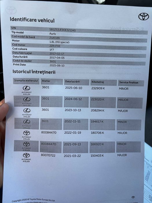 Toyota Auris Hybrid 50th Anniversary Edition/Full Piele/Carte Service