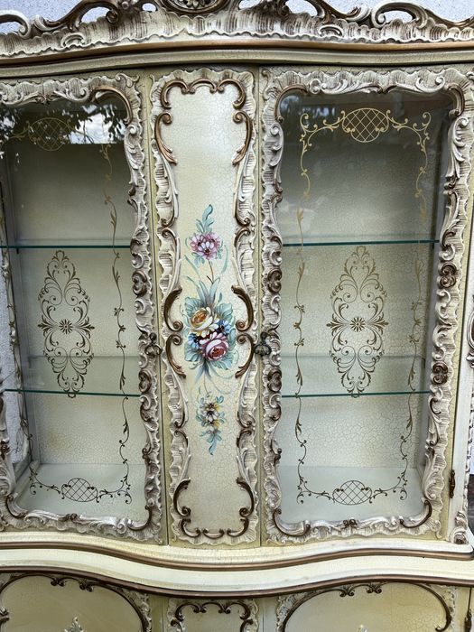 Vitrina stil Baroc Venetiana pictata manual