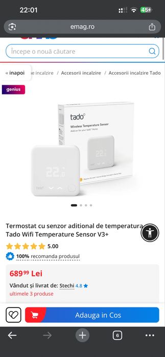Tado sensor temperatura