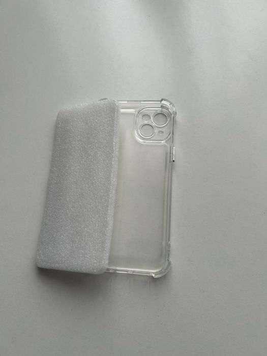husa Iphone 14 Plus transparenta cu capete groase