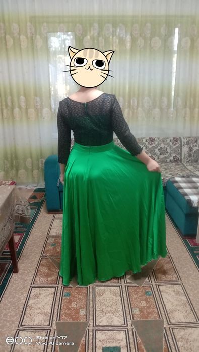 Платье. Зеленое. Сшита в аталье