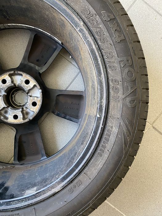 Jante aliaj cu anvelope 18 - set Dimensiune: 215/55R18  18x4J ET40 Nissan Qashqai 2 J11 [2013 - 2020] Crossover 1.6 dCi MT AWD (130 hp)