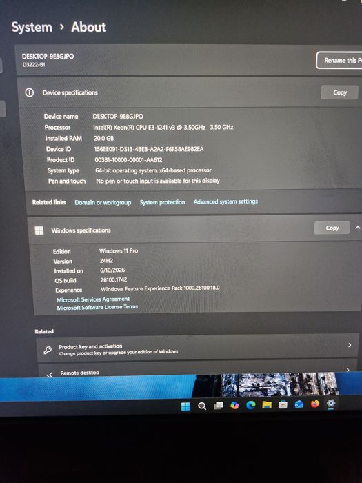 Pc Desktop Xeon  ....i74770k