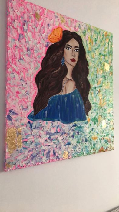 Ръчно рисувана картина на платно