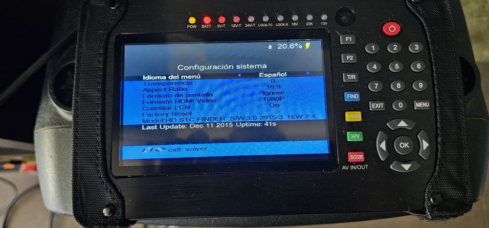 aparat tester profesional de măsură pentru semnal TV digital