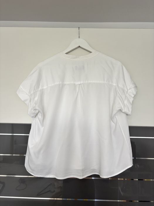 Bluza Gant alba cu maneca scurya