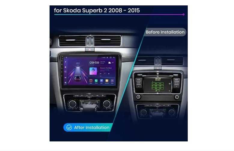 Skoda Superb 2 2008 - 2015 Мултимедия с НАВИГАЦИЯ АНДРОИД