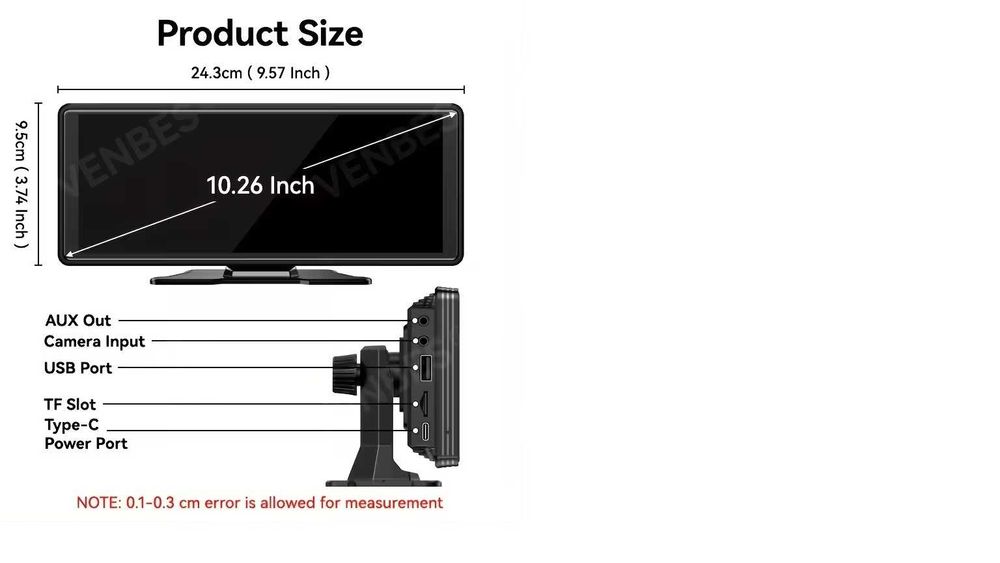 Wireles Android Autо Apple Carplay for Car Stereo 10.26 inch