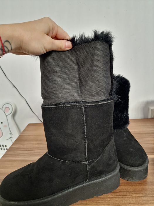 Ghete dama tip ugg negre