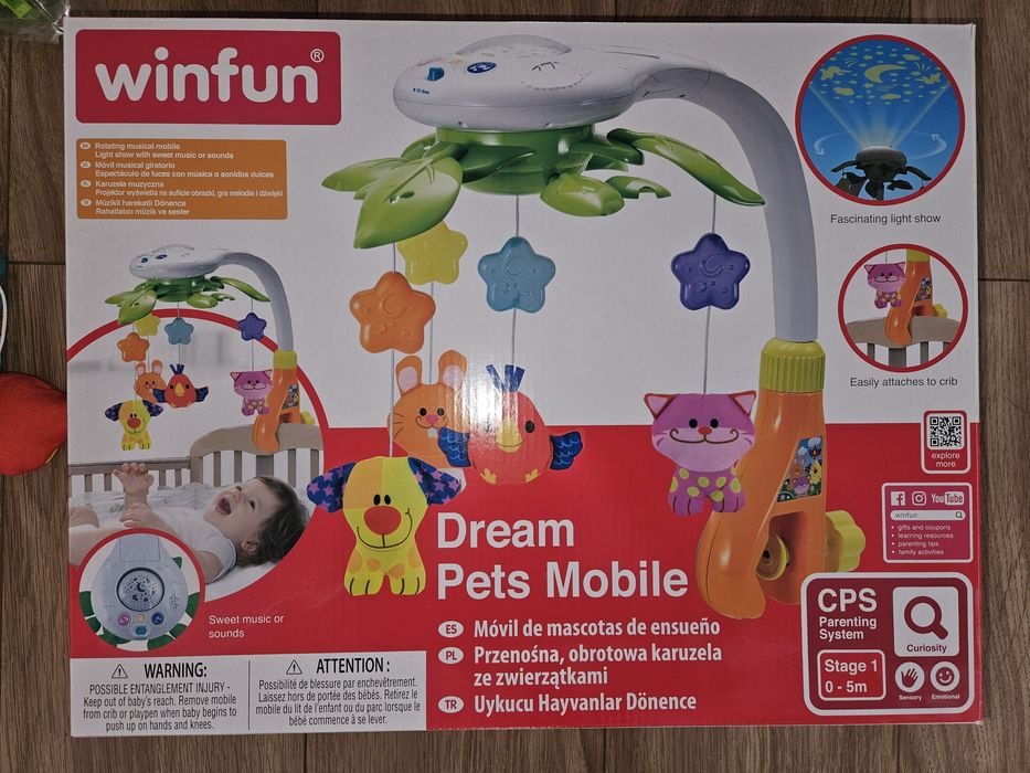 Музикална въртележка с лампа - прожектор WINFUN