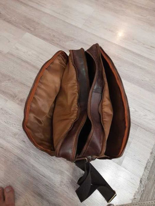 Geanta piele naturala laptop weekender HGL Leder Germany