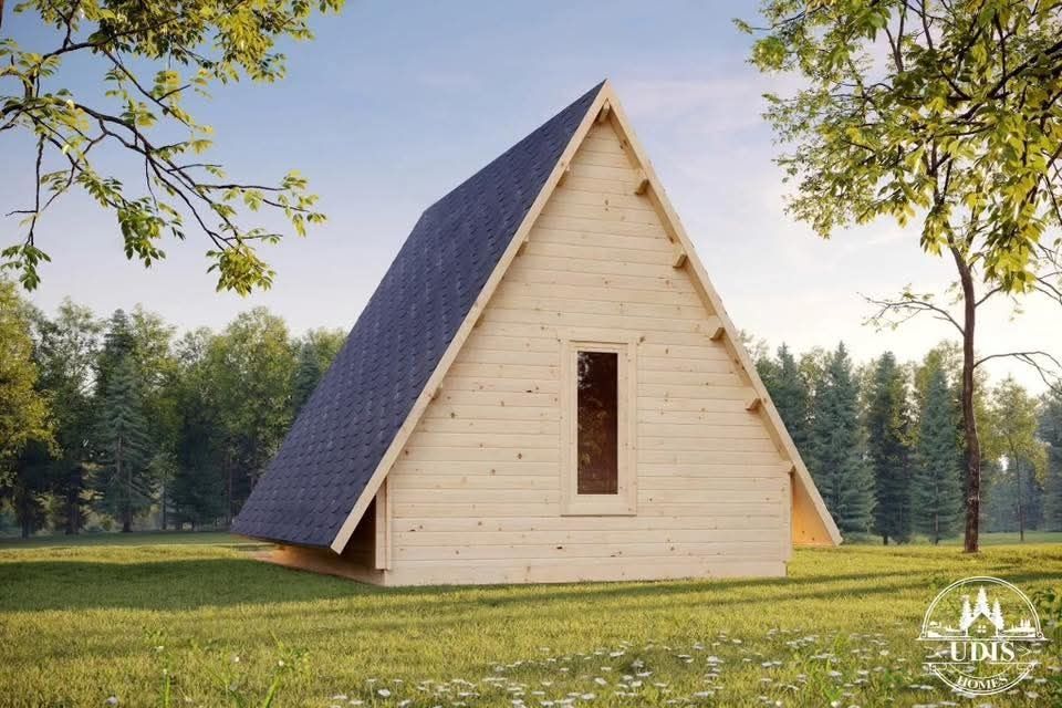 Executam cabane tip A-frame