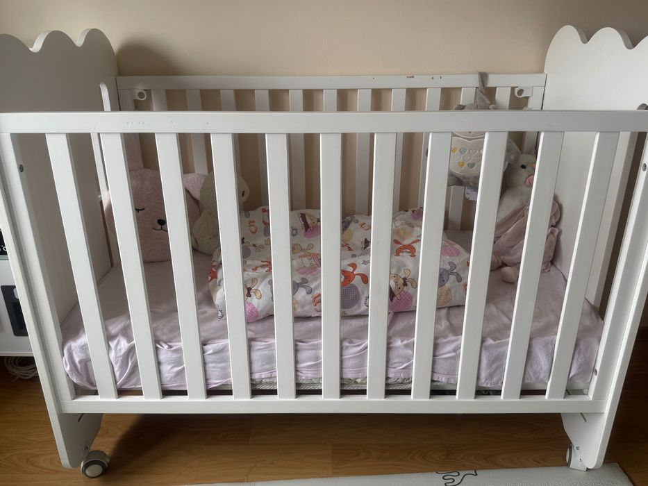 Детска кошара Don Algodon с матрак, 120х60 + чаршафи с ластик