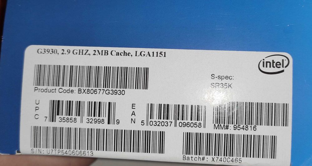 Дънна Платка : ASUS PRIME H270-PLUS/Процесор : CELERON G3930 & Памети.