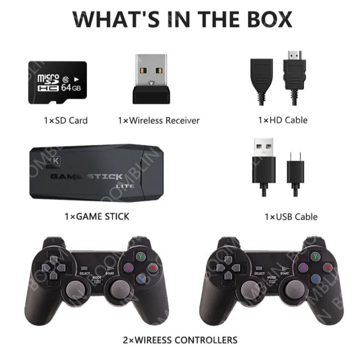 ПРОМОЦИЯ!!! Игрова конзола във флашка с 2 безжични джойстика