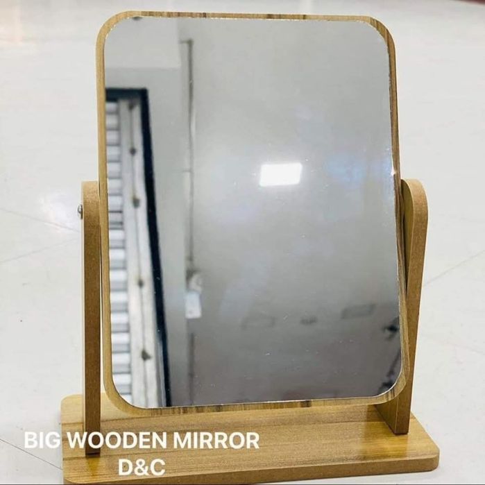 Козметично огледало, дърво, въртящ се дизайн